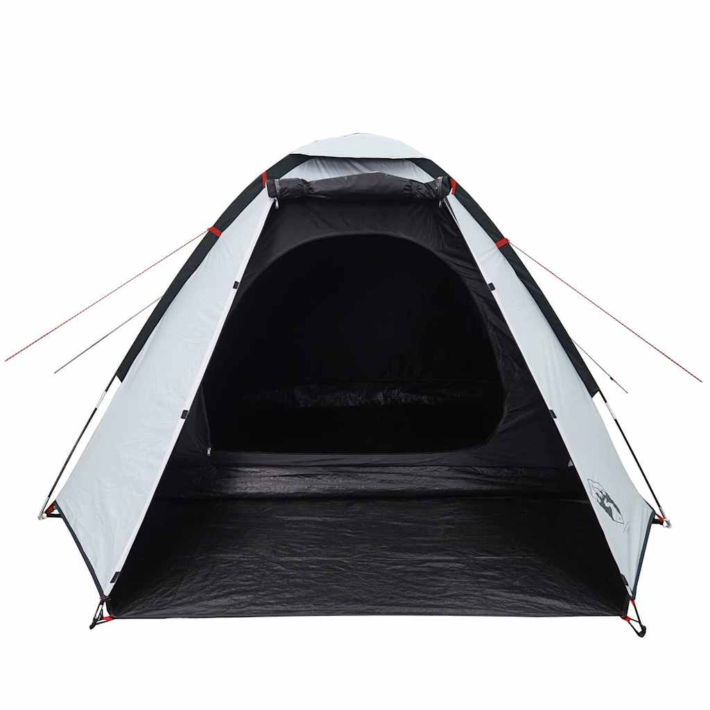 Kuppeltelt For Camping 2 Personer Hvit Blendingsstoff Vanntett