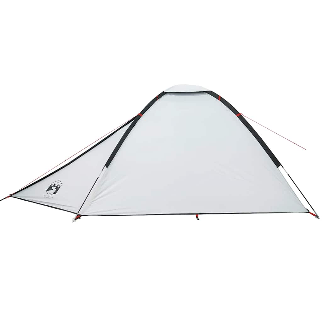 Kuppeltelt For Camping 2 Personer Hvit Blendingsstoff Vanntett