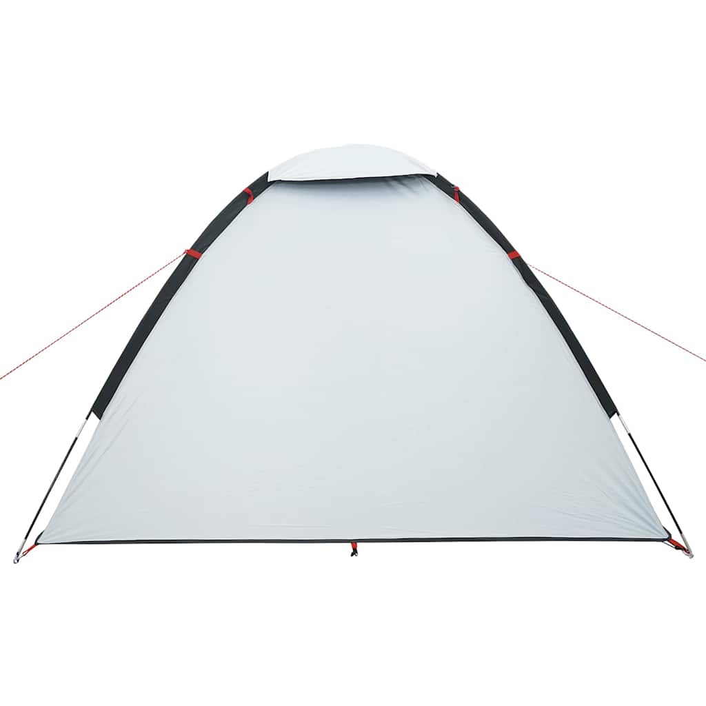 Kuppeltelt For Camping 2 Personer Hvit Blendingsstoff Vanntett