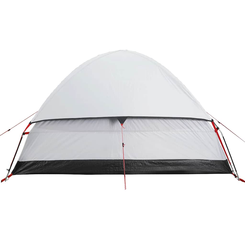 Kuppeltelt For Camping 2 Personer Hvit Blendingsstoff Vanntett