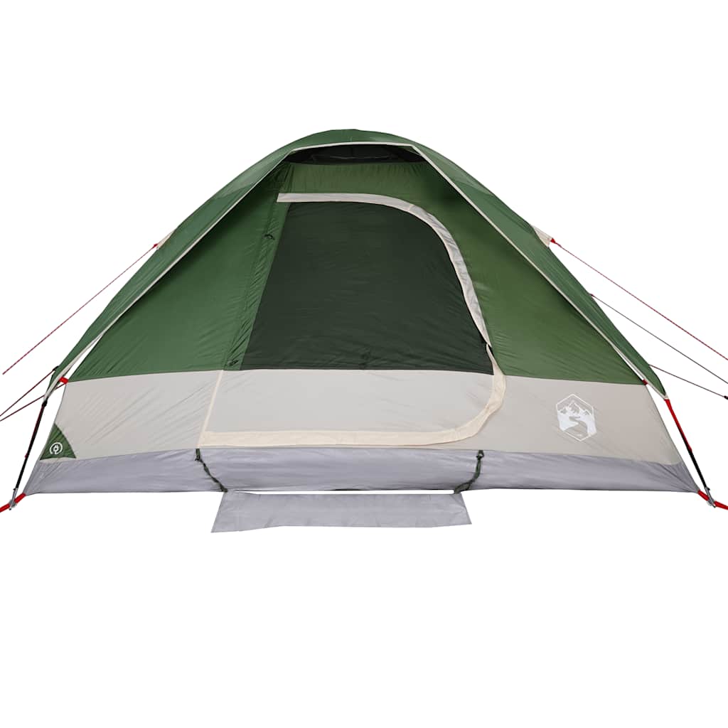 Kuppeltelt For Camping 4 Personer Grønn Vanntett