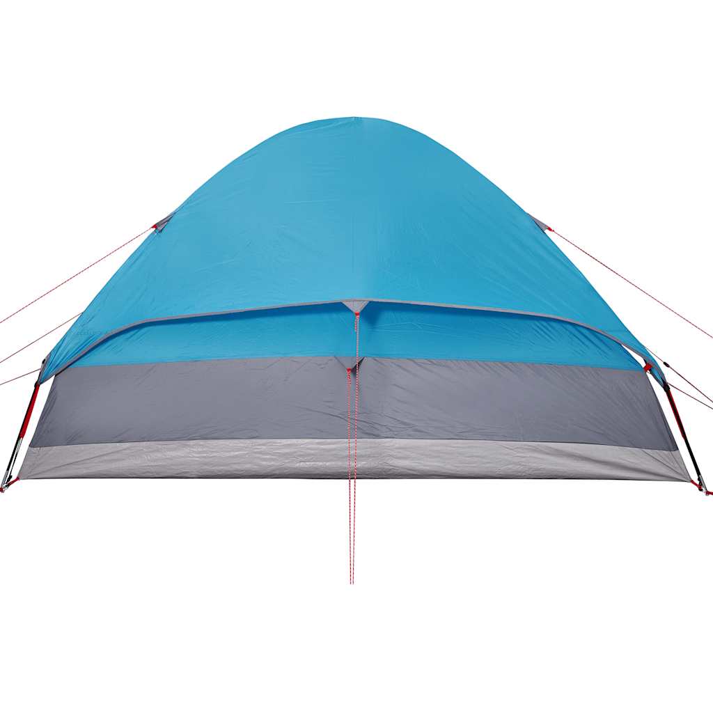 Kuppeltelt For Camping 4 Personer Blå Vanntett