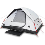 Kuppeltelt For Camping 4 Personer Hvit Blendingsstoff Vanntett