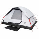 Kuppeltelt For Camping 4 Personer Hvit Blendingsstoff Vanntett