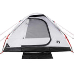 Kuppeltelt For Camping 4 Personer Hvit Blendingsstoff Vanntett