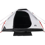 Kuppeltelt For Camping 4 Personer Hvit Blendingsstoff Vanntett