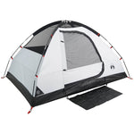 Kuppeltelt For Camping 4 Personer Hvit Blendingsstoff Vanntett