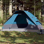 Kuppeltelt For Camping 6 Personer Blå Vanntett