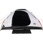 Kuppeltelt For Camping 6 Personer Hvit Blendingsstoff Vanntett