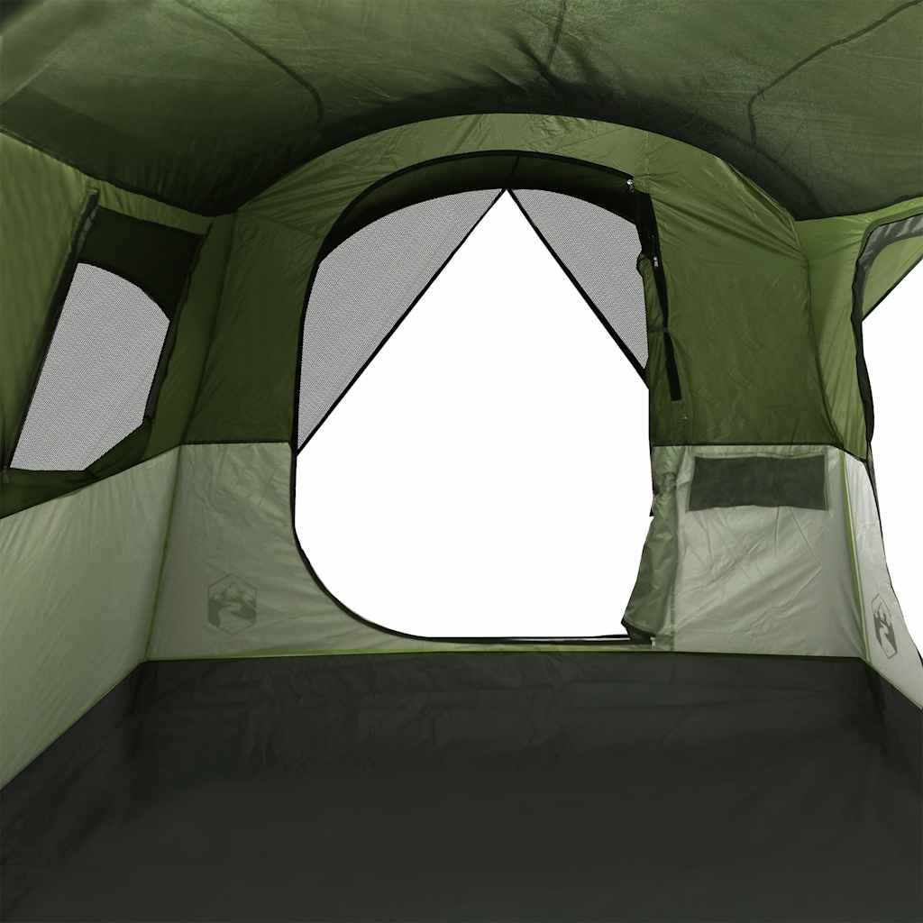 Tunneltelt For Camping 8 Personer Grønn Vanntett