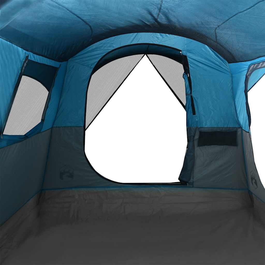 Tunneltelt For Camping 8 Personer Blå Vanntett