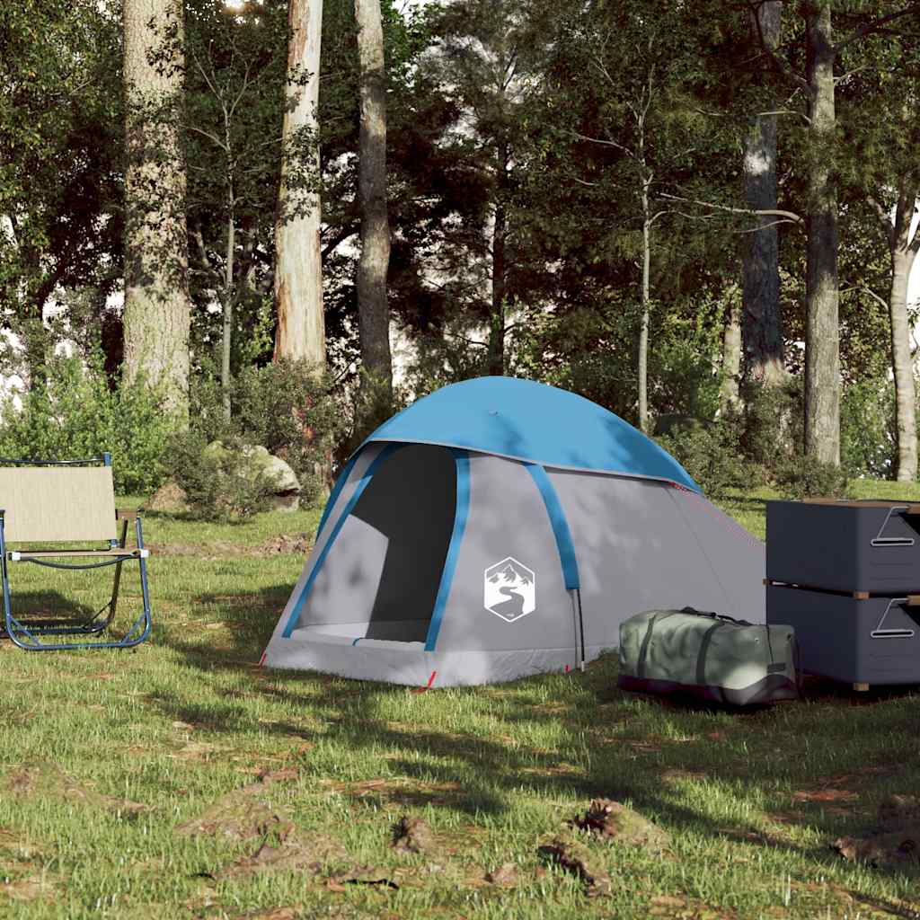 Kuppeltelt For Camping 1 Person Blå Vanntett