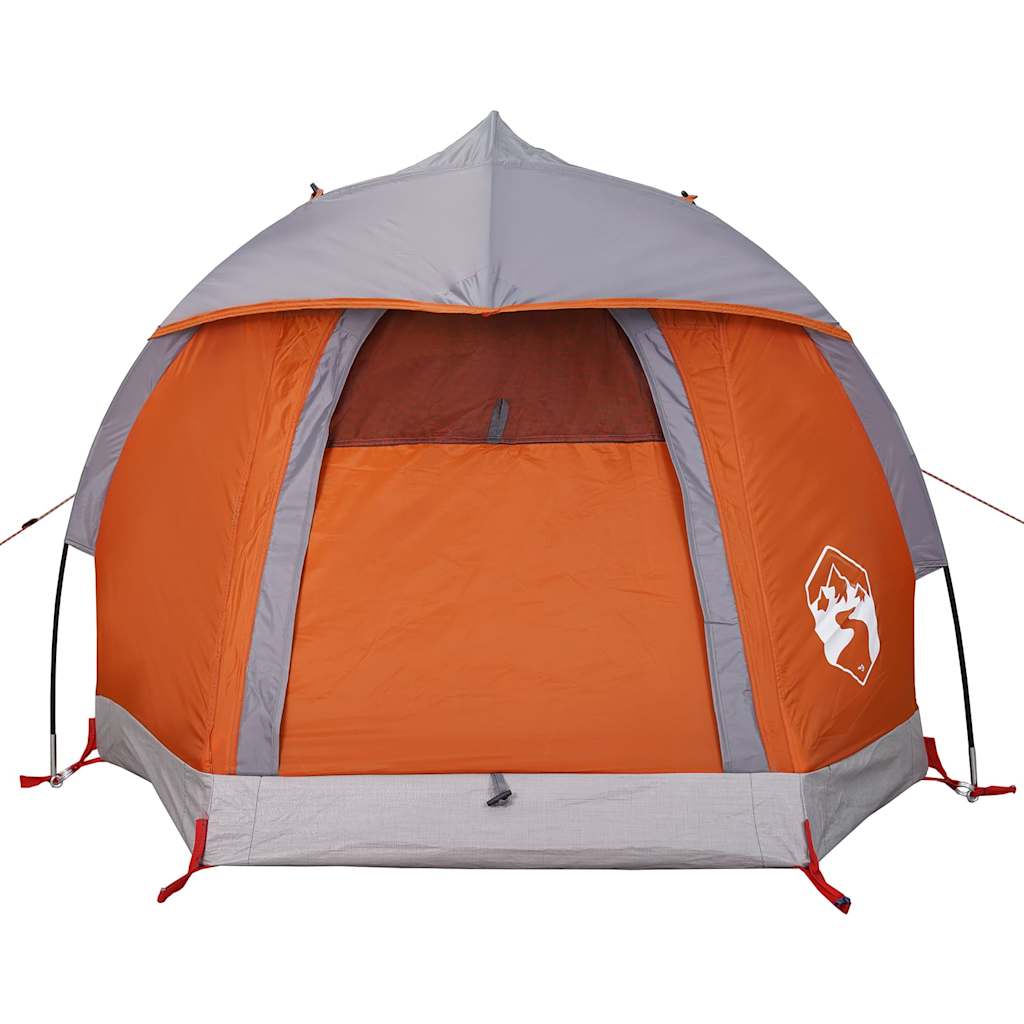 Campingtelt 1 Person Grå Og Oransje Vanntett