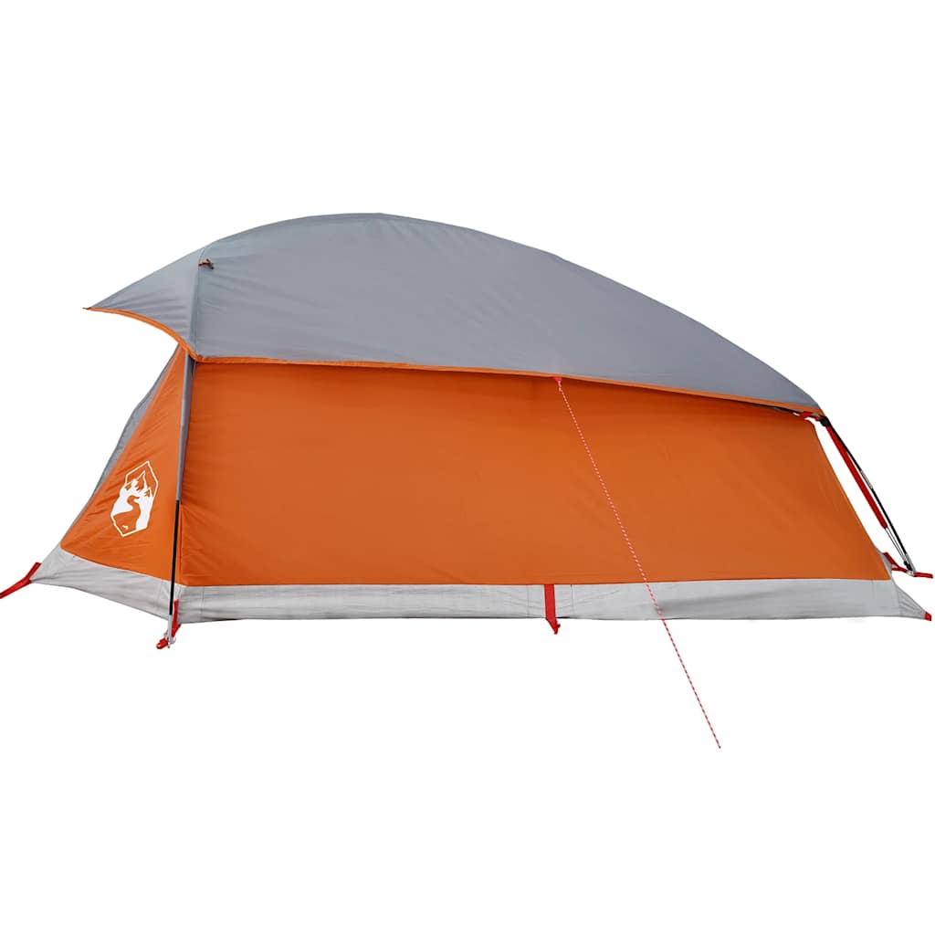 Campingtelt 1 Person Grå Og Oransje Vanntett