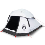 Kuppeltelt For Camping 1 Person Hvit Blendingsstoff Vanntett
