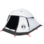 Kuppeltelt For Camping 1 Person Hvit Blendingsstoff Vanntett