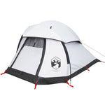 Kuppeltelt For Camping 1 Person Hvit Blendingsstoff Vanntett