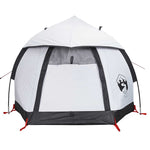 Kuppeltelt For Camping 1 Person Hvit Blendingsstoff Vanntett