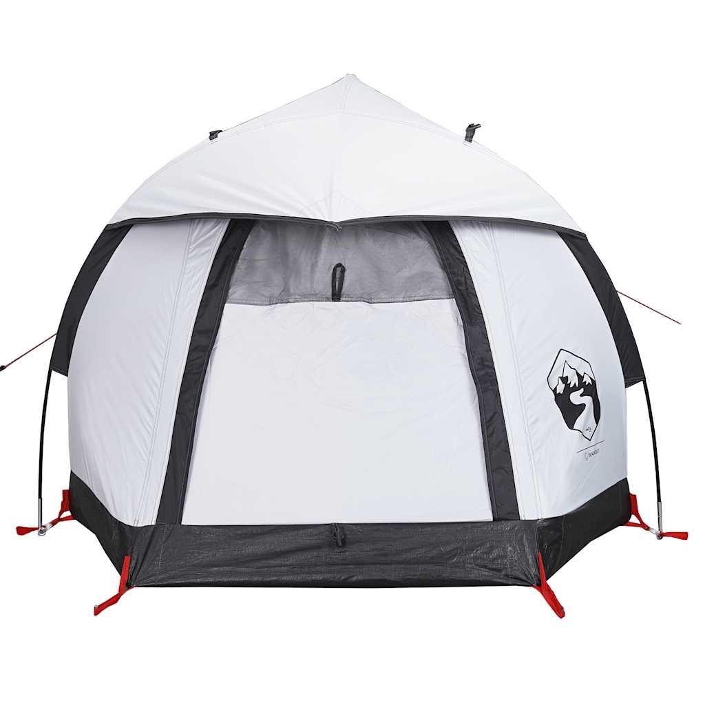 Kuppeltelt For Camping 1 Person Hvit Blendingsstoff Vanntett