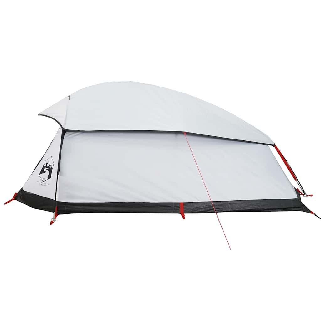 Kuppeltelt For Camping 1 Person Hvit Blendingsstoff Vanntett