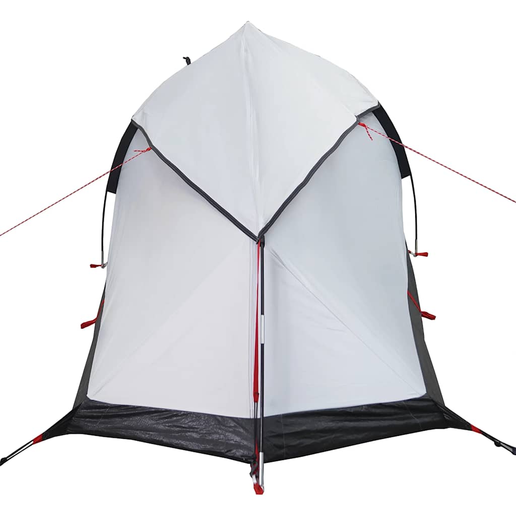 Kuppeltelt For Camping 1 Person Hvit Blendingsstoff Vanntett