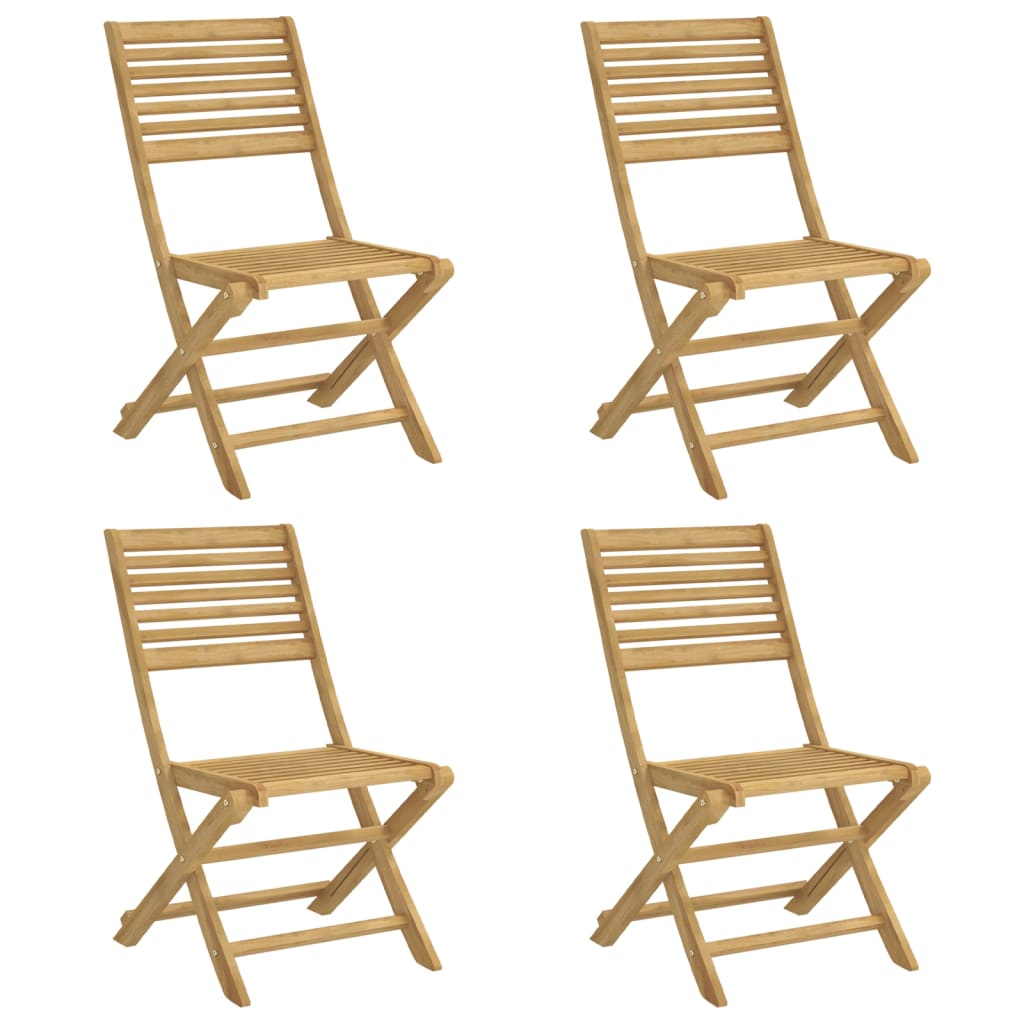 Sammenleggbare Hagestoler 4 Stk 48,5X61,5X87 Cm Heltre Akasie