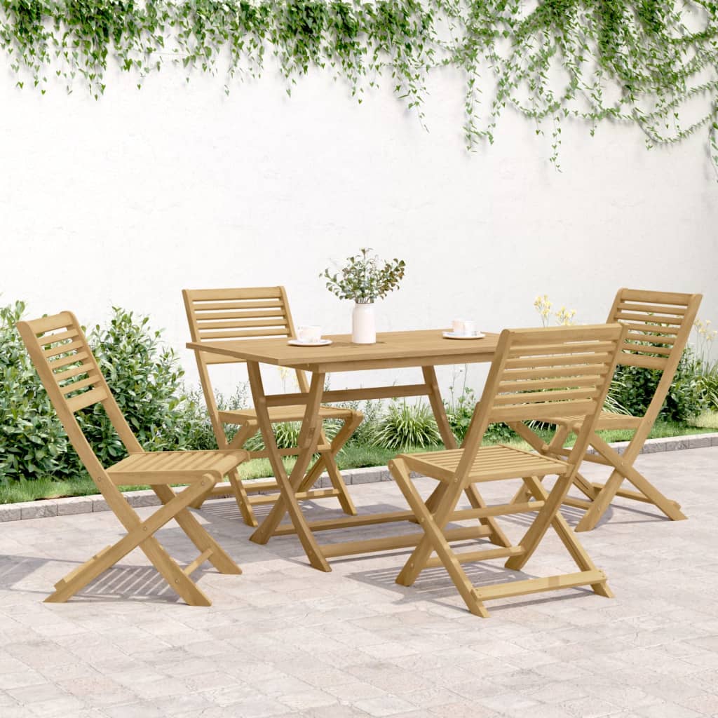 Sammenleggbare Hagestoler 4 Stk 48,5X61,5X87 Cm Heltre Akasie