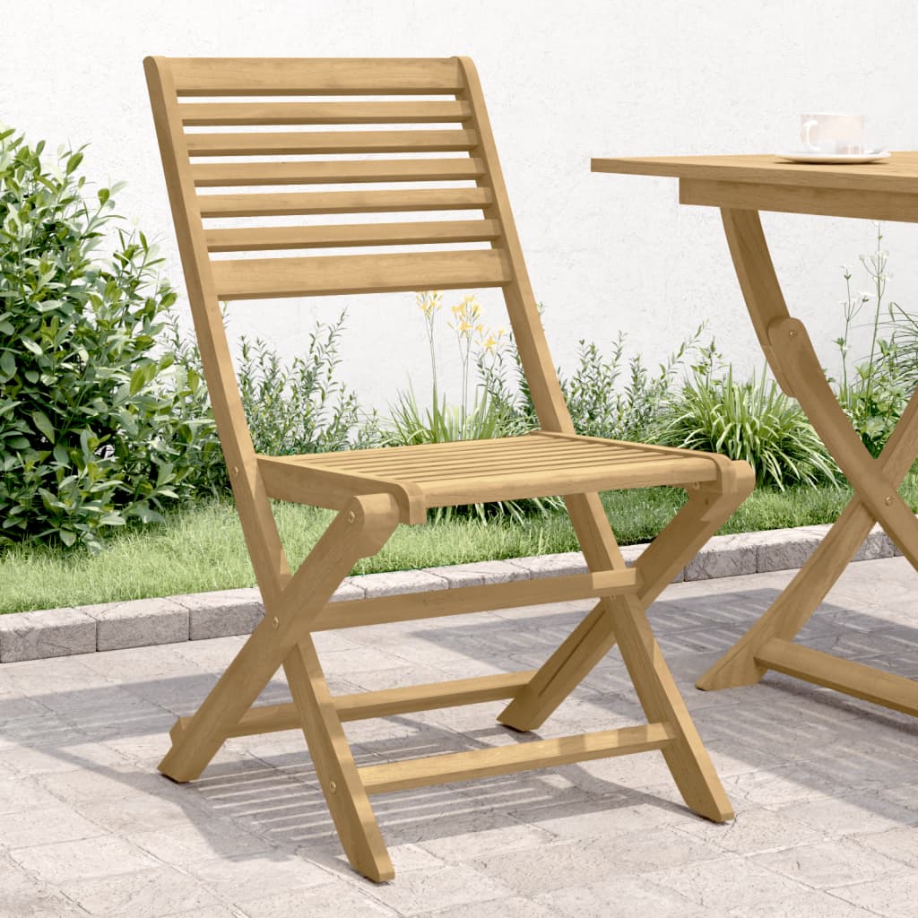 Sammenleggbare Hagestoler 4 Stk 48,5X61,5X87 Cm Heltre Akasie
