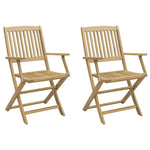 Sammenleggbare Hagestoler 2 Stk 58X54,5X90 Cm Heltre Akasie