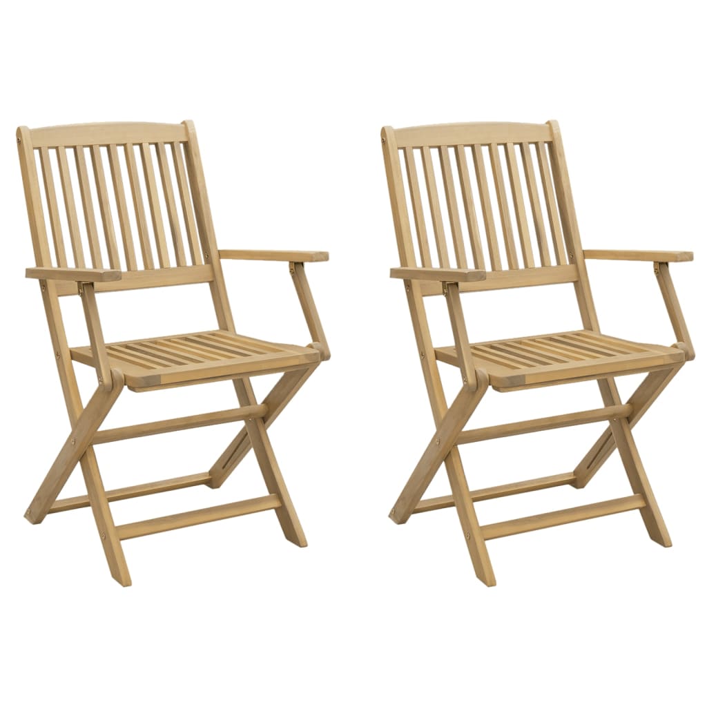 Sammenleggbare Hagestoler 2 Stk 58X54,5X90 Cm Heltre Akasie