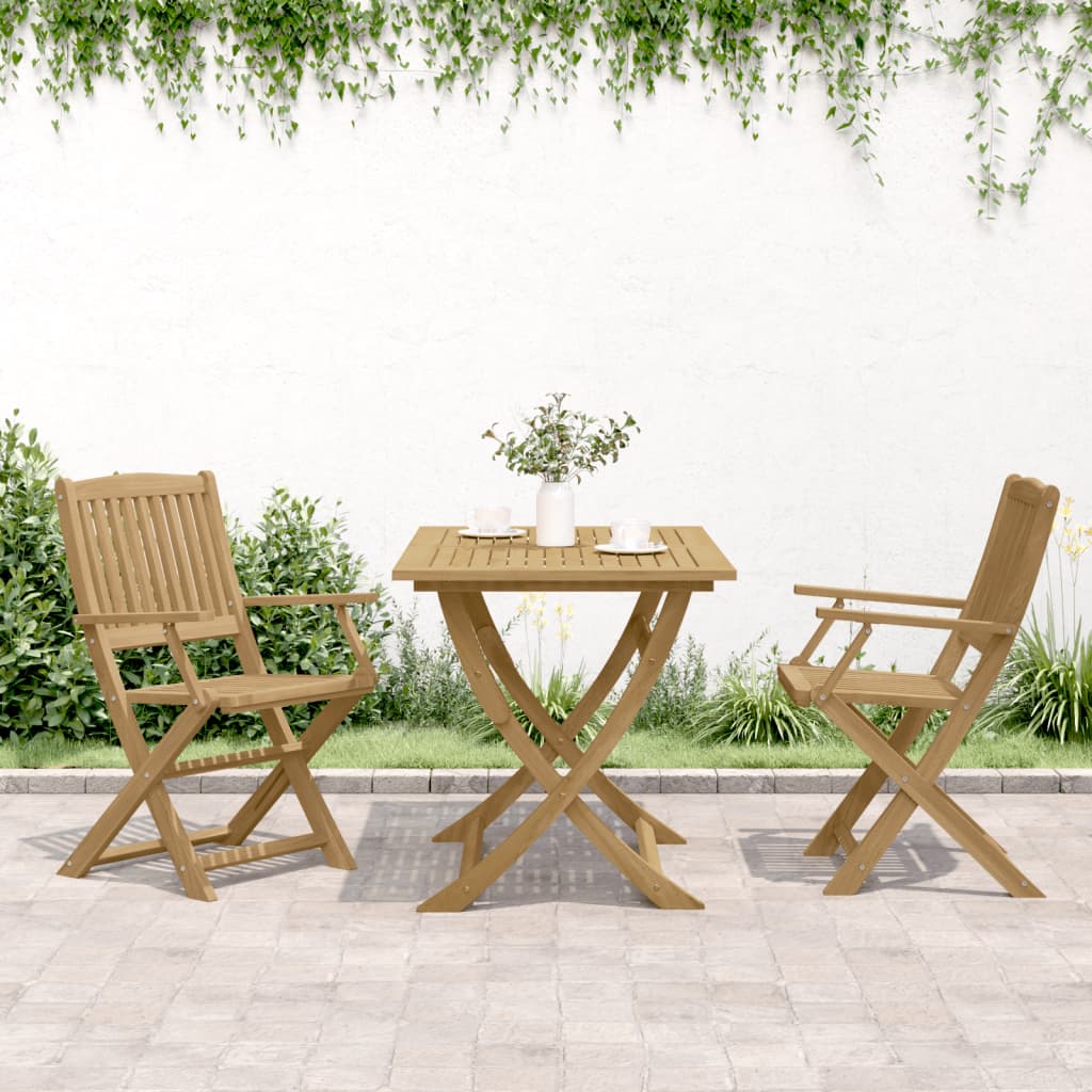 Sammenleggbare Hagestoler 2 Stk 58X54,5X90 Cm Heltre Akasie