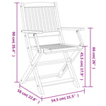 Sammenleggbare Hagestoler 2 Stk 58X54,5X90 Cm Heltre Akasie