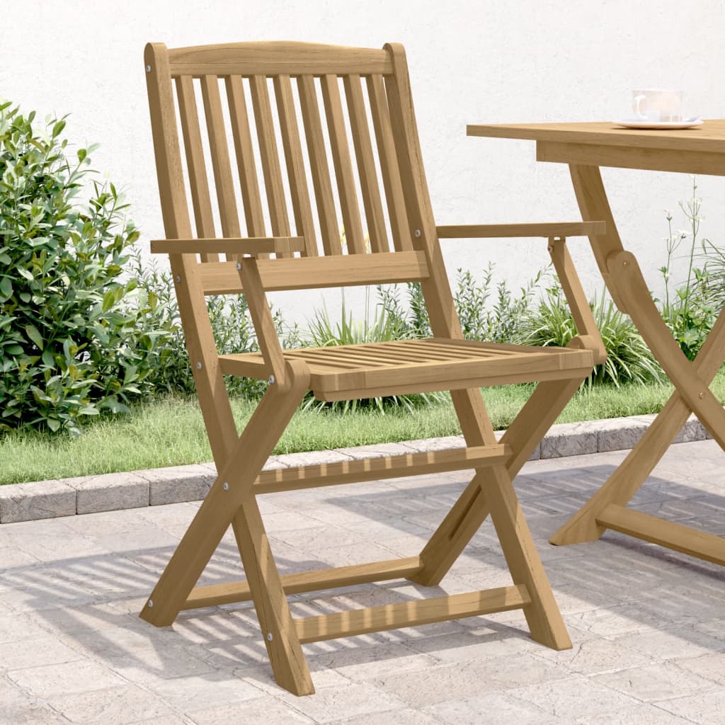 Sammenleggbare Hagestoler 2 Stk 58X54,5X90 Cm Heltre Akasie