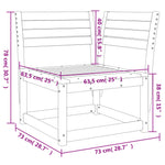Hagesofa For Hjørne 73X73X78 Cm Heltre Furu