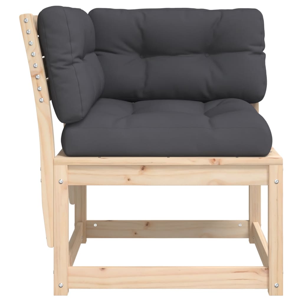 Hagesofa For Hjørne Med Pute 73X73X78 Cm Heltre Furu