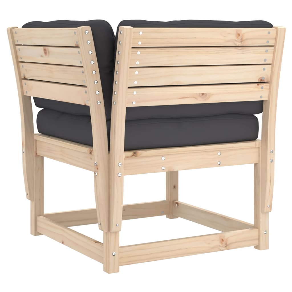 Hagesofa For Hjørne Med Pute 73X73X78 Cm Heltre Furu