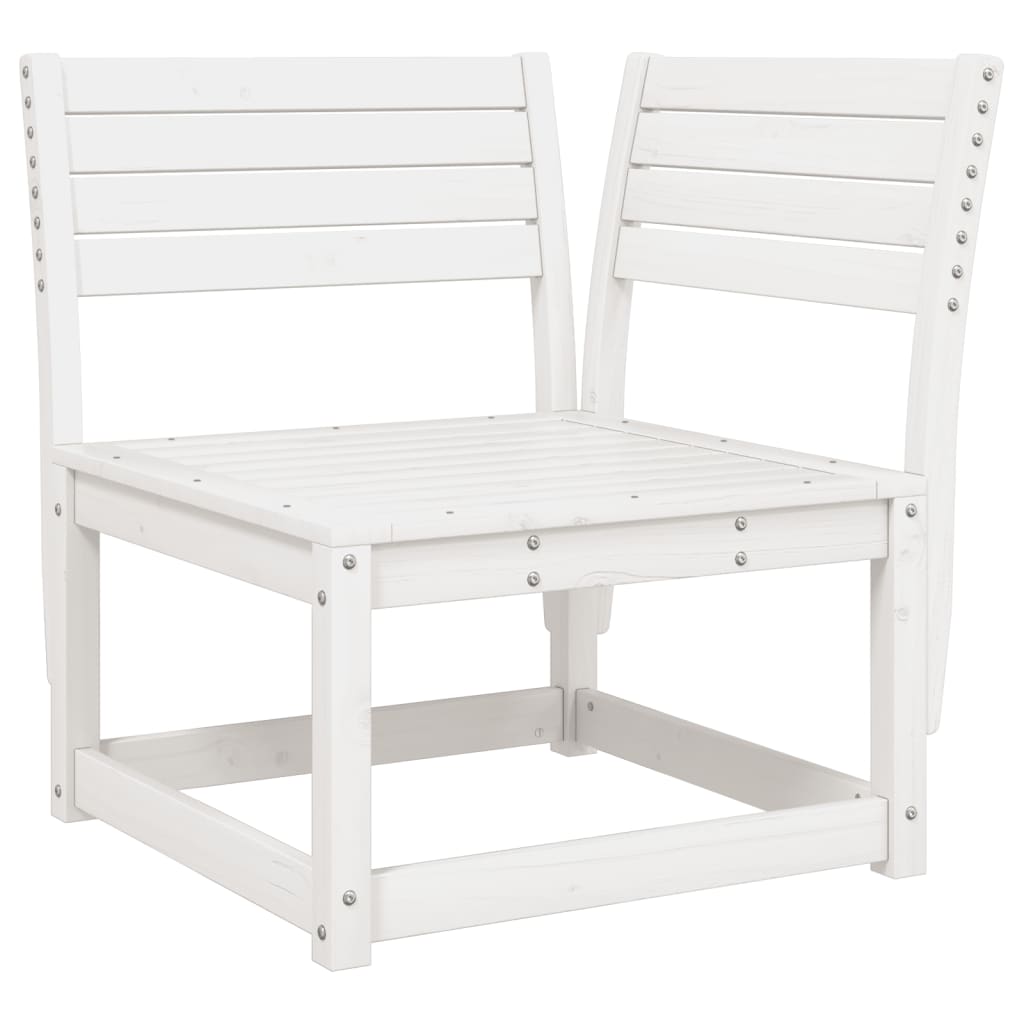 Hagesofa For Hjørne Med Pute Hvit 73X73X78 Cm Heltre Furu