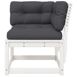 Hagesofa For Hjørne Med Pute Hvit 73X73X78 Cm Heltre Furu