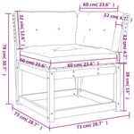 Hagesofa For Hjørne Med Pute 73X73X78 Cm Heltre Douglasgran