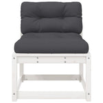 Hagesofa Med Puter Hvit Heltre Furu
