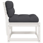 Hagesofa Med Puter Hvit Heltre Furu