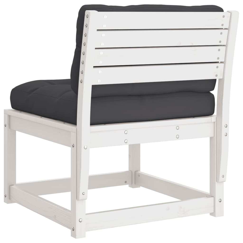 Hagesofa Med Puter Hvit Heltre Furu