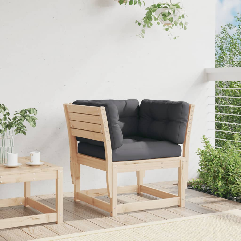 Hagesofa Med Armlener Og Puter Heltre Furu