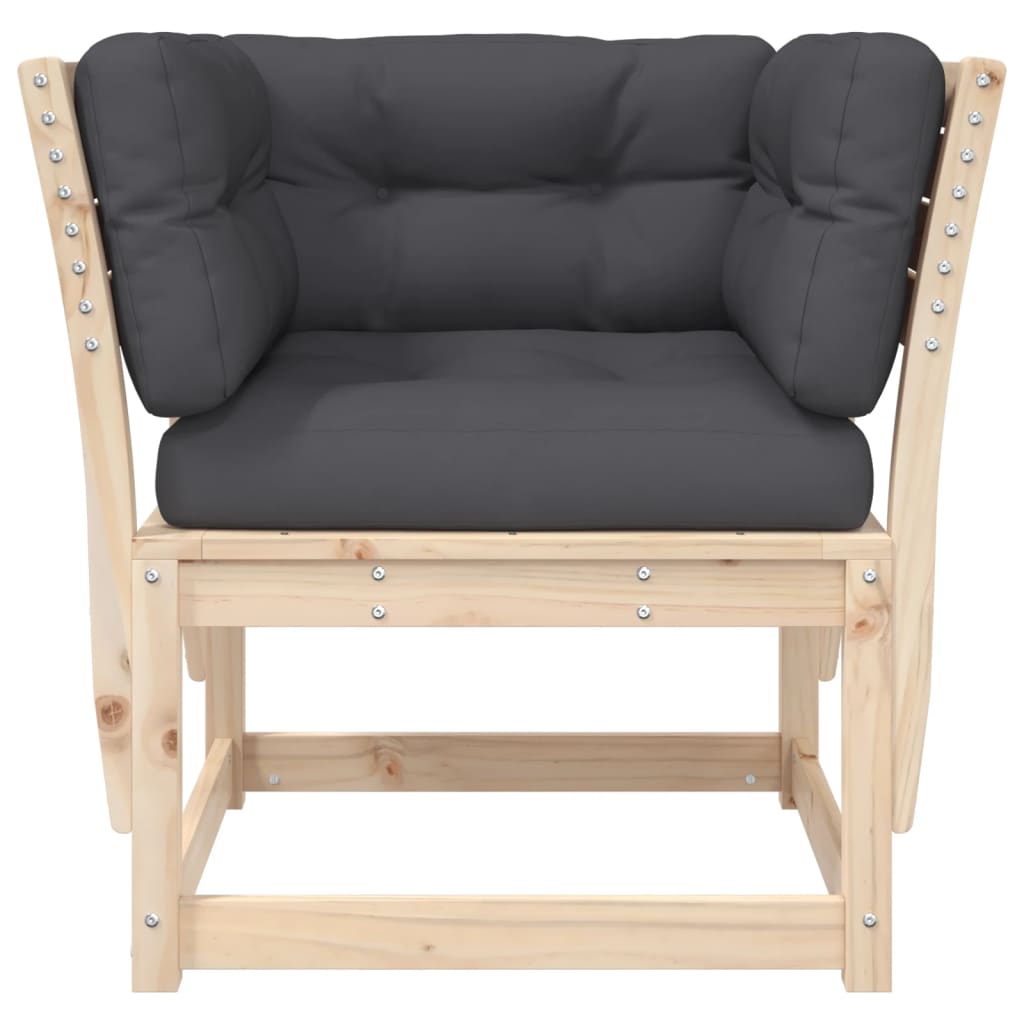 Hagesofa Med Armlener Og Puter Heltre Furu