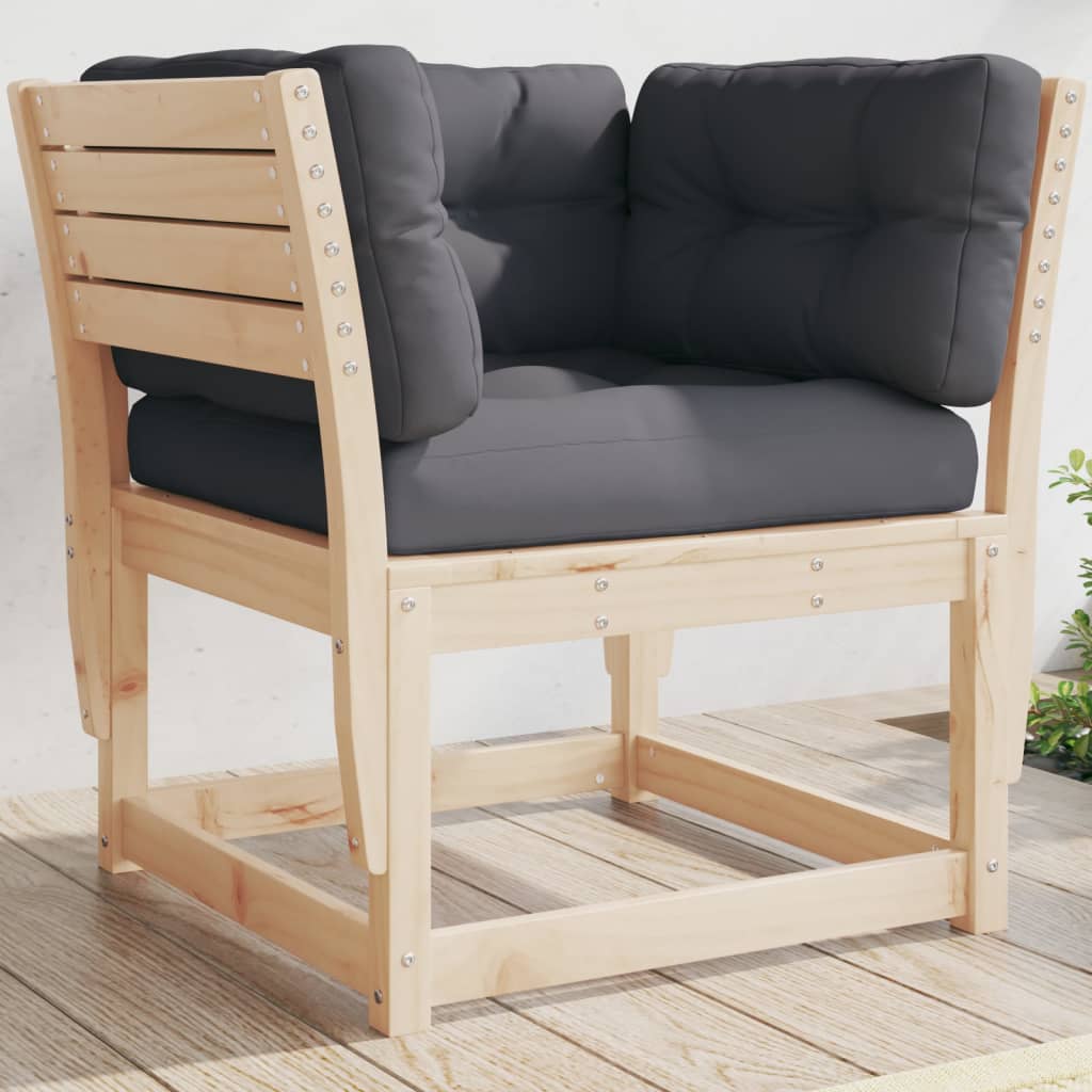 Hagesofa Med Armlener Og Puter Heltre Furu