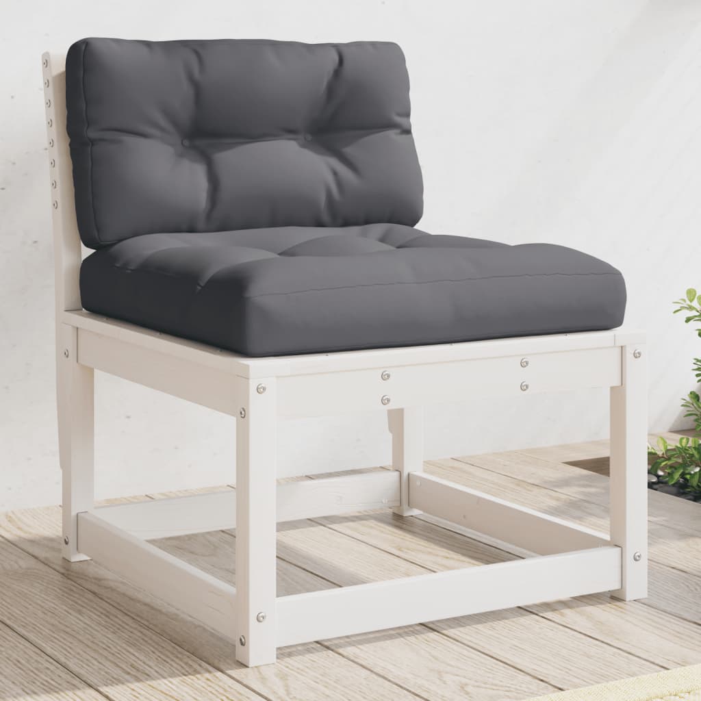 Hagesofaer Med Puter 2 Stk Hvit Heltre Furu