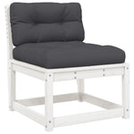 Hagesofaer Med Puter 2 Stk Hvit Heltre Furu