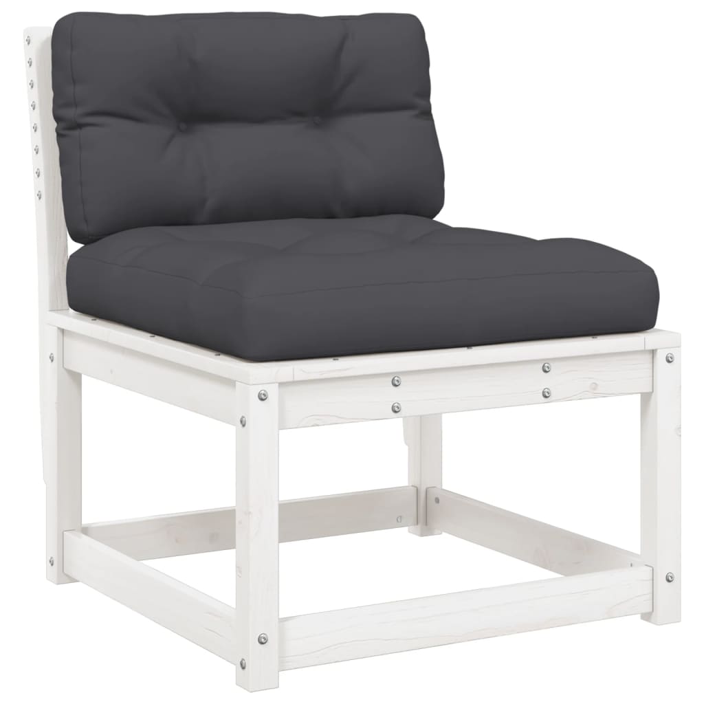 Hagesofaer Med Puter 2 Stk Hvit Heltre Furu