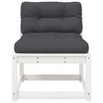 Hagesofaer Med Puter 2 Stk Hvit Heltre Furu