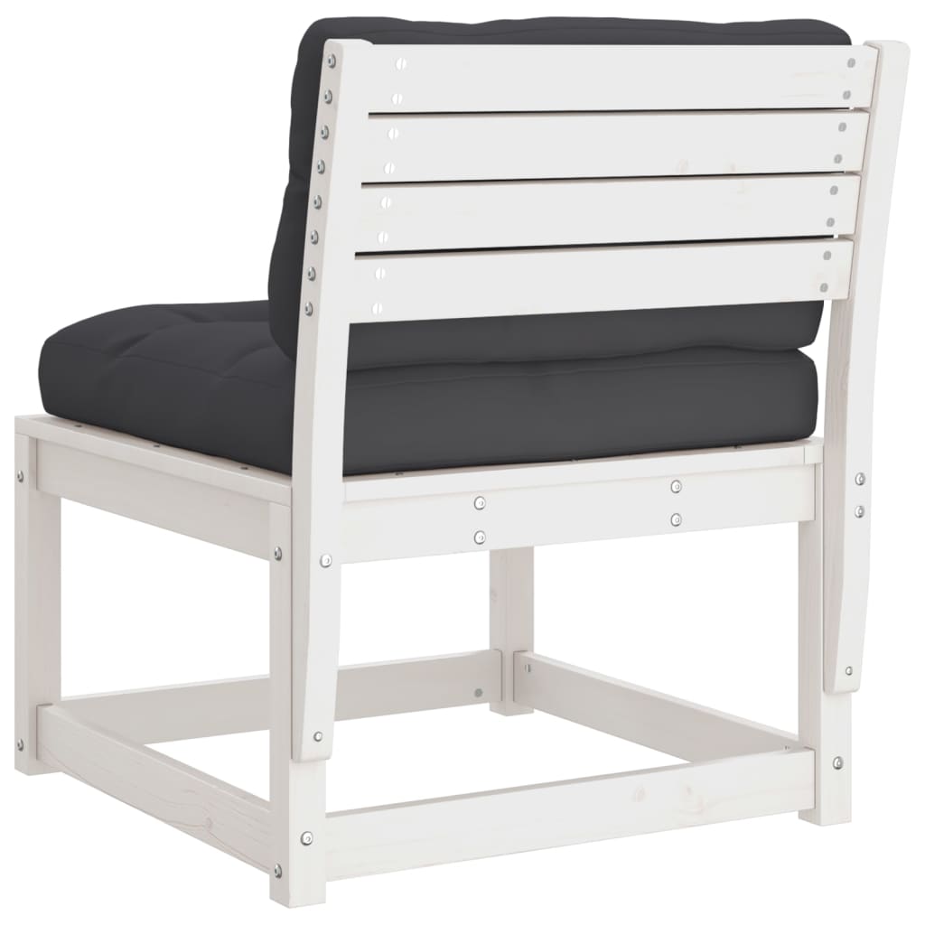 Hagesofaer Med Puter 2 Stk Hvit Heltre Furu
